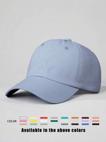 1pc Solid Color Baseball Cap, Adjustable Outdoor Sun Protection Casual Hat For Spring, Autumn, Travel, Beach, Suitable For Y2K Style Youth