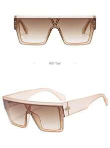 1pc Men's Fashionable Multi-Color Street Style Outdoor Sunglasses, Summer