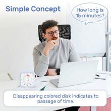 60 Minute Visual Timer With Night Light, Rainbow Disc With Protective Cover Drop Resistant Countdown Timer For Study, Office, Yoga Fitness, Etc. Silent Timer