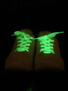 1 Pair Of Luminous Shoelaces, Shoe Accessories, Fashion Supplies For Parties And Dances, Creative Gifts, Shiny Props For Night Running, Flat Fluorescent Shoelaces, Suitable For All Kinds Of Shoes, Couple Gifts, Gifts Friends, Best Friend Gifts, Sister Gifts, Funny Gifts ,Women Gifts,Elastic Shoelaces,Thick Shoelaces,Wide Shoelaces,Stretchy Shoelaces,White Shoelaces,Green Shoelaces