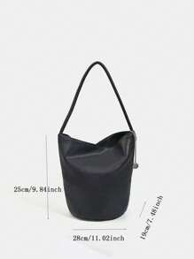 Soft Leather Bucket Vegetable Basket Bag, 2025 Summer New Handbag, Niche Shoulder Bag, Commuting Armpit Bag