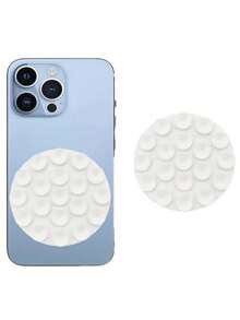 1pc Silicone Round Suction Cup Phone Case - Silicone Sticky Phone Grip With Suction Cup, Accessories For Phone, Suitable For Selfie And Video Recording - Multicolor - View 3