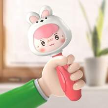1 pieza Juguete sonajero con diseño de dinosaurio y conejo - juguete de aprendizaje temprano para niños, ayuda a desarrollar la fuerza de agarre, las habilidades motoras, la visión y la audición - Multicolor - Ver 3