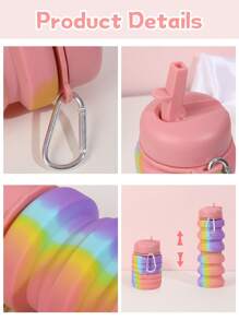 1pc Silicone Retractable Water Cup, Portable Silicone Cup, Collapsible Cup, Portable Cup, High-End Cup, Sports Cup, Capacity 480ml, Outdoor Portable Retractable Drinking Cup Camouflage Creative Sports Water Bottle With Foldable Straw, Shock-Proof, Sports, Fashionable Design, Suitable For Outdoor, Summer, Male And Female, Water Bottle, Office, The Best Summer Outdoor Water Cup Gift For Family