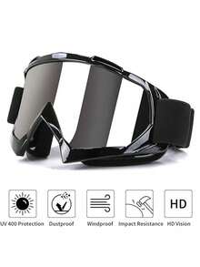 Integrated TPU Frame PC Lens Goggles, Motorcycle Off-Road Riding Sports Windproof, Dustproof And Sandproof Goggles