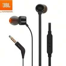 JBL Auricular con cable T110 con interfaz de 3.5mm para juegos en PC y llamadas en teléfono celular, auriculares estéreo intrauriculares
