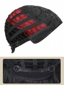 Mixed Color Short Bob Wigs With Bangs 12 Inch Straight Hair Wigs For Women Soft Light Synthetic Hair Replacement Wigs Heat Resistant Wigs For Daily Party Use