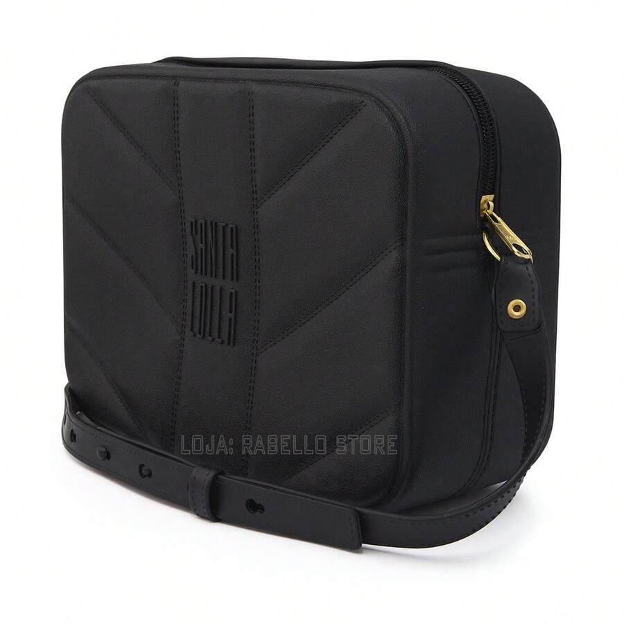Santa Lolla Women's Crossbody Shoulder Bag And Wallet Kit With Rubberized Lining - 黑色 - 查看 1