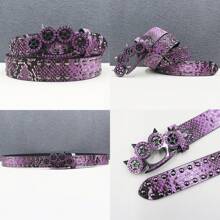 NEW Buckle Punk Rhinestone Rivet Belt Male Fashion Western Jeans Female Jeans Fashion Design Y2K Jeans Belt Fall, Autumn, Halloween Autumn-Winter Accessories,Suitable For Teens, Youth,Men,Casual, Outdoor, Athletic, Vacation, Graduation Gifts, Birthday, Daily Wear