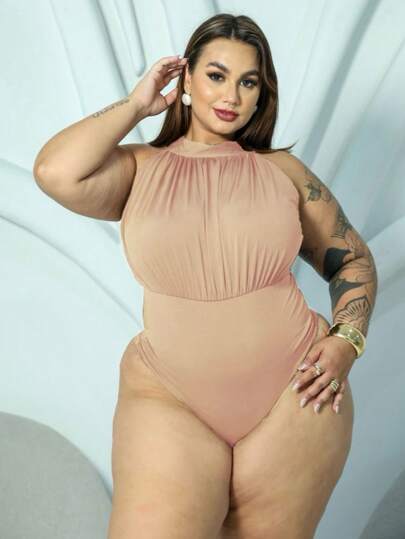 BODY PLUS SIZE REGATA GOLA ALTA ELEGANTE DRAPEADA LOOK FESTA BALADA G1 G2 G3