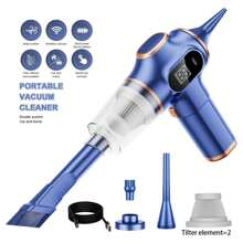 1pc Handheld Car Vacuum Cleaner, 4500Pa Vacuum Cleaner And Air Purifier, 78W High-Power Handheld Vacuum Cleaner, Electric Display Screen And Multiple Nozzles, Suitable For Cars, Homes, Offices, Pets
