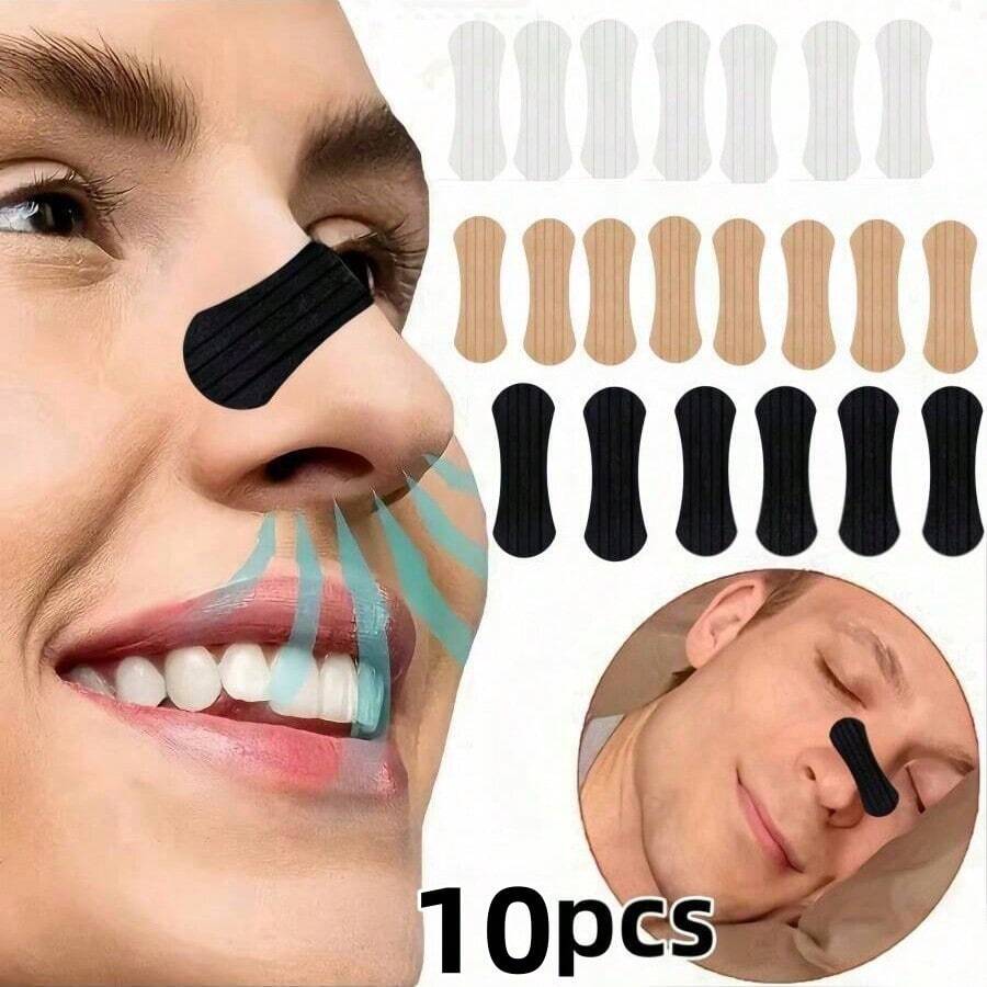 60*22mm英文冷封纸杏色、白色、黑色3色透气鼻贴多种选择鼻塞扩张、防打鼾鼻扩张器