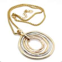 1pc Geometric Patchwork Design Fashion Creative Pendant Necklace