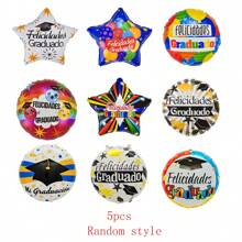 10pcs 18inch Grad Round Star Foil Balloons Congratulation Graduation Helium Balloon Graduation Party Decorations
