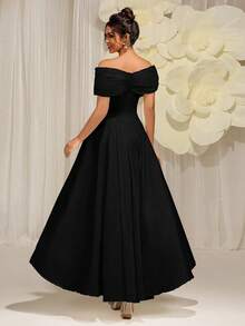 EVERLYL Everly L Elegant Summer Pure White Off-Shoulder Swing Summer Wedding Dress, Suitable For Wedding, Prom, Birthday, Party