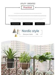 1pcc Balcony Iron Flower Rack Guardrail Hanging Flower Pot Rack Railing Hanging Hanging Hanging Orchid Green Radish Windowsill Bonsai Rack