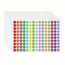 1500 ملصق على شكل نجوم ووجه مبتسم، 15 تصميم، صالحة كعلامات مكافأة للطلاب، مناسبة للأعمال اليدوية والتجميع والمستلزمات المدرسية