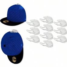 24PCS/10/5/1PC Adhesive Hat Hooks, Suitable For Walls, Sturdy Hat Hook Storage Rack, Simple Home Decoration Hat Rack Display Rack, No Drilling Required, White