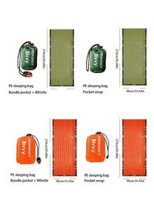 Outdoor Camping Thermal Blanket, PE Aluminum Foil Emergency Sleeping Bag, Simple Insulated Survival Sleeping Bag