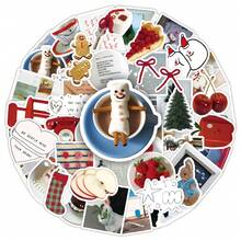 50pcs Cream Themed Stickers, Creative Korean Style Decorative Stickers For Notebooks, Storage Boxes, Cups - Multicolor - View 6