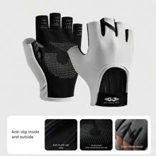 AD 1 Pair Women's Fingerless Workout, Fitness, Cycling, Motorcycle Riding Gloves, Anti-Slip Cushioned Design For Gym, Dumbbell, Yoga Training