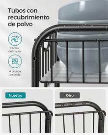 SONGMICS Organizador de Cocina, Estantería de 2 Niveles Extraíbles para Armario, Organizador Apilable bajo el Fregadero con Cajones, para Cocina, Baño, Negro, 2 x Organizador de cocina - Negro - Ver 2