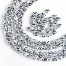 50pcs 8mm Side Drilled Glass Heart/Butterfly Beads For DIY Jewelry Making, Can Be Used For Necklaces, Bracelets, Earrings, Belts, Headpieces, Shoes, Phone And Key Chains, Etc.