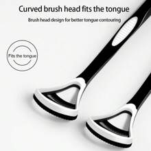 Super deer Silicone Tongue Scraper With Non-Slip Handle Double Side Tongue Cleaner Freshe Breath Tongue Brush For Oral Hygiene Care