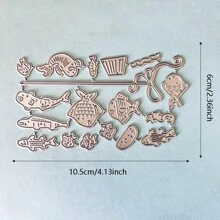 Ocean Fish Shell Die Cuts For Card Making, Fish Metal Cutting Dies, Shell Metal Die Cutting Mold, Scrapbooking Dies, DIY Etched Embossing Stencil For Crafts