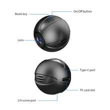 Mini cámara de seguridad WiFi con visión nocturna y detección de movimiento HD Mini DV con batería Cámara WiFi portátil Batería 200mAh 1080P