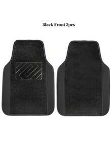 4 件/2 件汽车脚垫 - 汽车地毯，通用汽车保护垫，汽车脚垫，前排脚垫，第二排脚垫，全套前后防滑地毯用于内饰保护，汽车内饰配件，适用于汽车 SUV 卡车和
