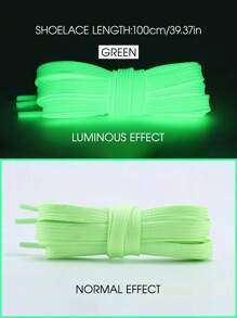 1 Pair Of Luminous Shoelaces, Shoe Accessories, Fashion Supplies For Parties And Dances, Creative Gifts, Shiny Props For Night Running, Flat Fluorescent Shoelaces, Suitable For All Kinds Of Shoes, Couple Gifts, Gifts Friends, Best Friend Gifts, Sister Gifts, Funny Gifts ,Women Gifts,Elastic Shoelaces,Thick Shoelaces,Wide Shoelaces,Stretchy Shoelaces,White Shoelaces,Green Shoelaces
