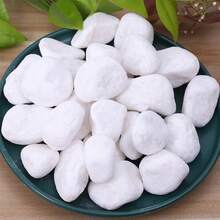 3000克/包 天然白色鹅卵石，大块石子，适用于盆栽植物、铺路、庭院、花园、景观装饰