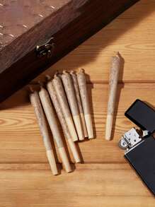 BROWN Canned Pre-Rolled Cone + Funnel Ultra-Thin Slow-Burning Pointed Tip Rolling Paper Portable Cone-Shaped Rolling Paper Valentine's Day Gift Party Gift Gift For Friends Outdoor Supplies, Pre-Rolled Filter Tip Paper Accessories Easy To Carry