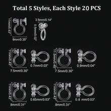 20 Stücke Harz transparent Clip-On Ohrringe Konverter Ohrringe Set Komponenten für DIY Nicht-Pierced Ohrringe