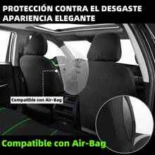 Universal Car Seat Covers, 9-Piece Set. Universal Seat Cushions Compatible With Airbags. Easy To Remove And Disassemble, Easy To Clean. Comfortable And Breathable, Protecting Your Seat And Making It Look Beautiful. Universal Fit For Most Cars, Trucks, SUVs, Or . - 綠色Verde - 查看 8