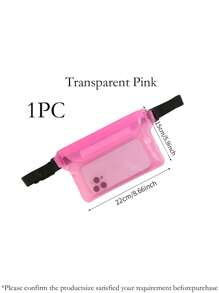 1pc/2pcs Waterproof Beach & Underwater Phone Bag, Waterproof Waist Pouch For Outdoor Travel, Waterproof Earphones Bag, PVC Material, Hook & Loop Closure, Triple Waterproof, Travel Storage Bag, Summer Waterproof Phone Pouch, Suitable For Diving, Swimming, Surfing