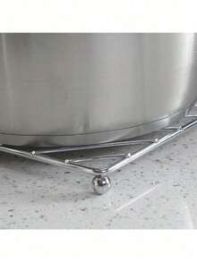 4个不锈钢四脚支架耐热厨房餐桌垫杯垫不锈钢隔热垫桌面防烫保护垫适用于餐厅厨房烘焙 - 銀色 - 查看 3