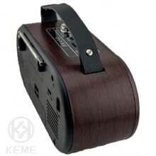 Caixa De Som Rádio Retrô Am Fm Bivolt Pen Drive Bluetooth RGB AD-3339 - Marrom - Visão 9