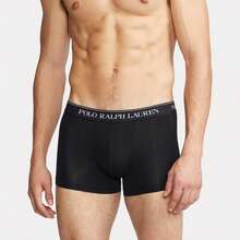 3 Pack Men's Elastic Letter Waist Casual Sports Briefs - White/Black/Andover - View 3