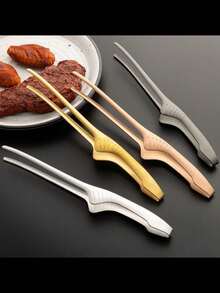 Korean Stainless Steel Grill Tongs, Kitchen Grill Steak Tongs, Baking Bread Tongs, Slender Chuck Rounded And Easy To Clamp, Comfortable Handle, One-Piece Molding, Multi-Function Steak Tongs Kitchen Tools, Extended Length Suitable For Hot Pot And Buffet Service