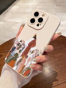 Funda de teléfono con impresión de pintura al óleo de Jesús y la humanidad, funda de teléfono de fe cristiana, funda de teléfono mate blanca de protección total de 360 grados compatible con iPhone y Galaxy