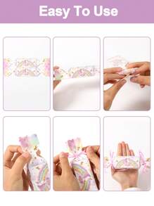 6pcs Unicorn Theme Gift Bags Candy Boxes With Ribbon, Rainbow Unicorn Style Gender Reveal Gift Wrapping Box For Birthday BabyShower Family Holiday Party Decoration Gift Wrapping Supplies,Birthday Party Favor,Candy Cookie Bags