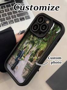 Funda personalizada para teléfono con textura de alta gama, sensación de hundimiento, cubierta protectora antideslizante de dibujo de color reforzada