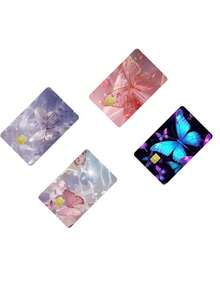 Butterfly Credit Card Stickers 4-Piece Set Of Debit Card Color Stickers, Cartoon Debit Card Stickers, Durable, High-Quality PVC Debit Card And Credit Card Stickers, Fashionable Debit Card And Credit Card Stickers,Back To School,School Supplies - Multicolor - View 17