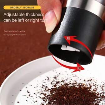 Molinillo de pimienta manual de acero inoxidable, molinillo de sal y pimienta portátil de doble cabezal para uso doméstico y en la cocina