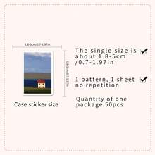 50pcs Cream Themed Stickers, Creative Korean Style Decorative Stickers For Notebooks, Storage Boxes, Cups - Multicolor - View 2