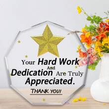 1pc, Polygon Acrylic Plaque, Plaques, Thank You Gifts, Employee Appreciation Gifts, Boss Gifts, Nurse Gifts, Teacher Gifts, Retirement Gifts, Spiritual Gifts For Women, Inspirational Gifts, Funny Office Decor, Desk Decor, Room Decoration, Aesthetic Room Decor