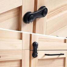 4pcs Child Safety Locks, Baby Proofing Double-Open Locks For Refrigerator Drawers, Cabinet Doors, Cupboard Protection Clamps