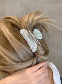 Elegant And Graceful Rhinestone Daisy Hairpin, College Style Fresh Three-Dimensional Flower Hair Claw - Retro Style, Non-Slip Ponytail Clip, Sweet And High-End Jelly Clip, Slouchy Niche Hair Hair Claw, | Suitable For Women And Girls | Party, Date, Gift Giving, Hair Accessories, Claw Clips, Hair Jaw Clip, Hair Clutch Fall Winter Hair Clip For Vacation Outfits Woman